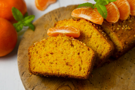 Queque de zanahoria y mandarina sin azúcar y sin gluten