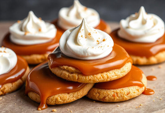 Bocaditos de dulce de leche sin azúcar con galleta de avena y merenguitos — receta fácil AluSweet