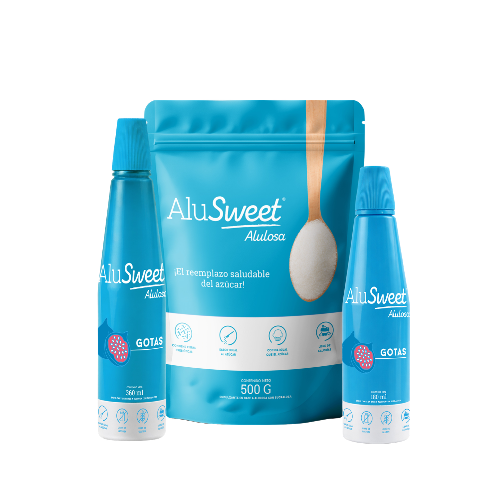 Pack AluSweet Alulosa : Polvo 500g + Gotas 360ml y 180ml